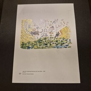 Colored Ink Art Print with Yellow and Green Accents - Unknown Brand
